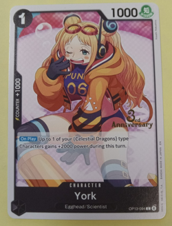 York One Piece Carrying On His Will 3rd Anniversary Tournament Promo OP13-094 LP - Image 1