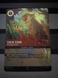 Disney Lorcana enchanted Shere Khan Menacing Predator Enchanted Holofoil 212/204 - Image 1