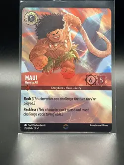2023 Disney Lorcana The First Chapter Maui Enchanted 212/204 - Image 4