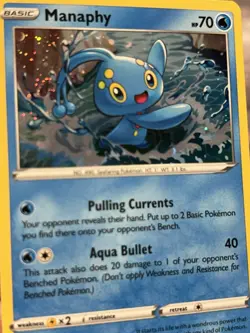 Manaphy SWSH275 Holo Sword & Shield Promo Pokemon Card - Image 4