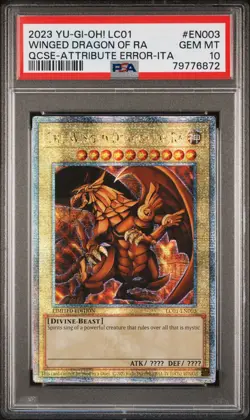 PSA 10 3 Egyptian God Cards Ra Slifer Obelisk Quarter Century Secret Rare 25th - Image 2