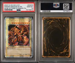 PSA 10 3 Egyptian God Cards Ra Slifer Obelisk Quarter Century Secret Rare 25th - Image 4