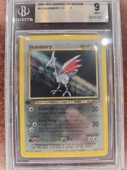 Skarmory Neo Genesis 1st Edition Holo Pokemon Card WOTC Mint PSA BGS 9 - Image 1