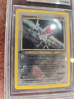 Skarmory Neo Genesis 1st Edition Holo Pokemon Card WOTC Mint PSA BGS 9 - Image 2