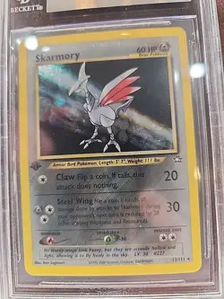 Skarmory Neo Genesis 1st Edition Holo Pokemon Card WOTC Mint PSA BGS 9 - Image 5