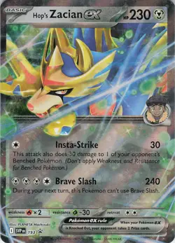 Hop's Zacian ex - Holo Double Rare SV: Scarlet & Violet Promo Cards SVP193 NM - Image 1