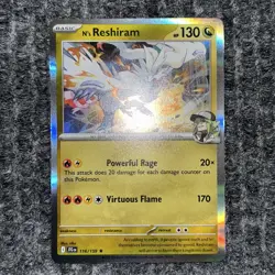 Pokemon TCG N's Reshiram 116/159 Holo Foil Card - Image 2