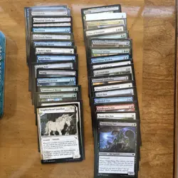 Magic The Gathering Mtg Empty Bloomburrow Tin With Misc Cards, 4 Card Protectors - Image 4