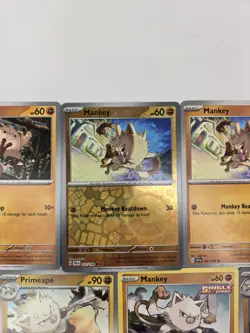 Pokemon Card Lot Of 10 Various Mankey Primape Annihilape Reverse Holo Rare - Image 4