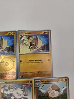 Pokemon Card Lot Of 10 Various Mankey Primape Annihilape Reverse Holo Rare - Image 5