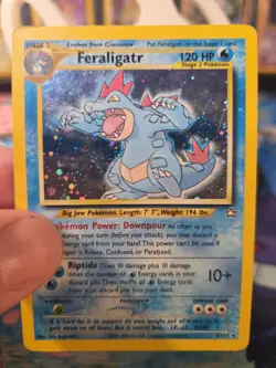 Pokemon TCG Feraligatr Neo Genesis Holo Card 5/111 Unlimited Rare MP- - Image 2