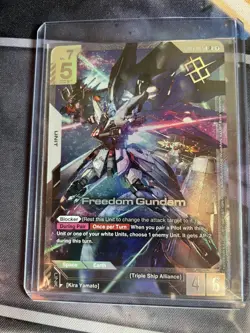 FREEDOM GUNDAM Gundam Card Game GD01-065 Newtype Challenge Champion English - Image 1