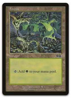 MTG - 4 x Forest (x3-347) (x1-348) Urza's Saga Regular - Image 1
