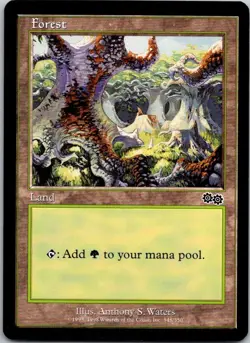 MTG - 4 x Forest (x3-347) (x1-348) Urza's Saga Regular - Image 2