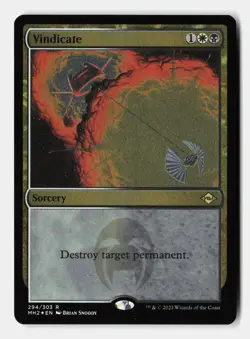 Vindicate (Foil Etched) 294 Rare Modern Horizons 2 Magic: The Gathering Foil NM - Image 1