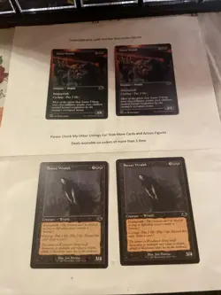 MTG Magic Street Wraith Dominaria Remastered Playset (x4: 2 Borderless, 2 Retro) - Image 1