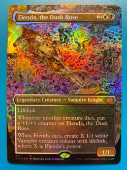 MTG 1x FOIL BORDERLESS Elenda, the Dusk Rose 377 Double Masters 2022 Magic x1 NM - Image 1