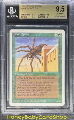 MTG 3rd Edition Revised 1994 Giant Spider BGS 9.5 GEM MINT Old School 93/94 - Image 1