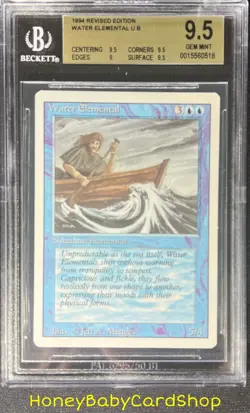 MTG 3rd Edition Revised 1994 Water Elemental BGS 9.5 GEM MINT Old School 93/94 - Image 1