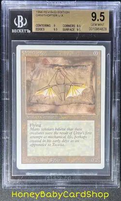 MTG 3rd Edition Revised 1994 Ornithopter BGS 9.5 GEM MINT Old School 93/94 - Image 1