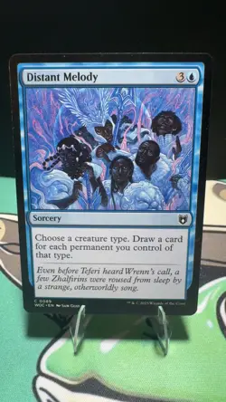 Distant Melody 89 Common Commander: Wilds of Eldraine Magic: The Gathering LP - Image 1