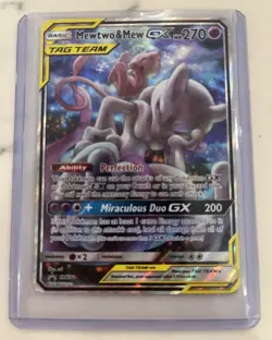 The Pokemon Company Mewtwo & Mew GX TAG TEAM SM191 Promo Holo HP 270 English - Image 1