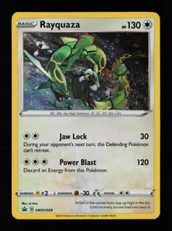 Rayquaza SWSH029 Holo Promo Sword & Shield Promo Pokemon Cards - Image 1