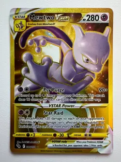 Mewtwo VSTAR (Secret) 086/078 Pokemon GO Holo - AMAZING CONDITION RARE - Image 2