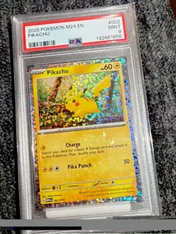 2025 Pokemon M24 EN Pikachu #002 Psa mint 9 - Image 1