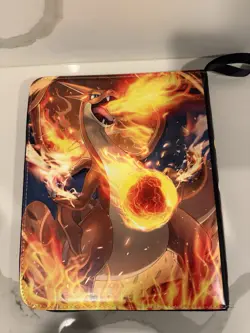 Pokemon TCG 9 Pocket 3 Ring Mega Charizard X & Y Binder W/ 40+ Pages - Image 2