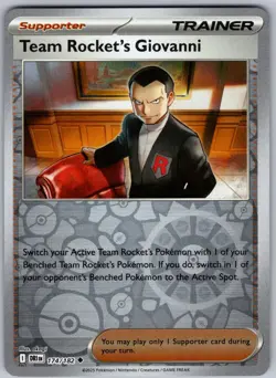 Team Rocket's Giovanni 174/182 Uncommon Destined Rivals Pokemon Reverse Holo NM - Image 1