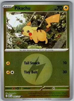 Pikachu (Energy Symbol Pattern) 055/217 Ascended Heroes Pokemon Reverse Holo NM - Image 1