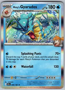 Misty's Gyarados 049/182 Rare Destined Rivals Pokemon Holo Near Mint - Image 1