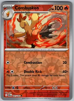 Combusken 041/182 Common Destined Rivals Pokemon Reverse Holo Near Mint - Image 1