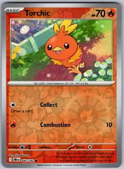 Torchic 040/182 Common Destined Rivals Pokemon Reverse Holo Near Mint - Image 1