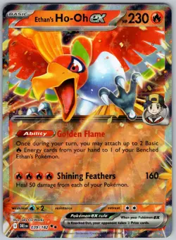 Ethan's Ho-Oh ex 039/182 Double Rare Destined Rivals Pokemon Near Mint - Image 1
