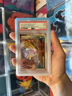 Pokemon 2010 HG & SS Kyogre & Groudon Legend Holo-Undaunted #88 PSA 7 - Image 1