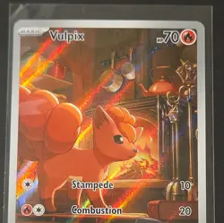Pokemon TCG Vulpix Me01: Mega Evolution 138/132 Secret Rare Holo Full Art 2025 - Image 2