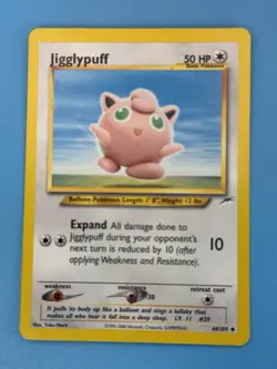 Pokemon TCG Jigglypuff 44/105 Neo Destiny Uncommon Yuka Morii - Image 2