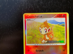 Pokemon Diamond & Pearl Chimchar Lv.8 Stamped Reverse Holo 76/130 EX/Very Good - Image 3