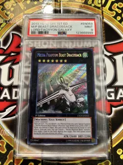 YuGiOh MECHA PHANTOM BEAST DRACOSSACK LTGY-EN053🔥PSA 9🔥1st ED-2013 SECRET RARE - Image 4