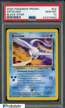2000 Pokemon Black Star Promo #22 Articuno PSA 10 GEM MINT - Image 1