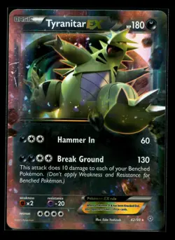 Tyranitar EX 42/98 Ultra Rare XY - Ancient Origins Pokemon Card NM - Image 1