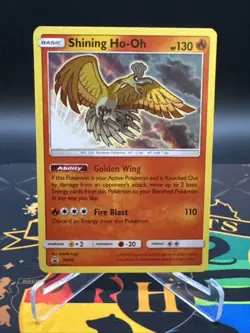 2017 Pokemon TCG Shining Legends Black Star Promo Card #SM70 Shining Ho-Oh Holo - Image 1