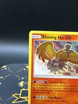 2017 Pokemon TCG Shining Legends Black Star Promo Card #SM70 Shining Ho-Oh Holo - Image 2