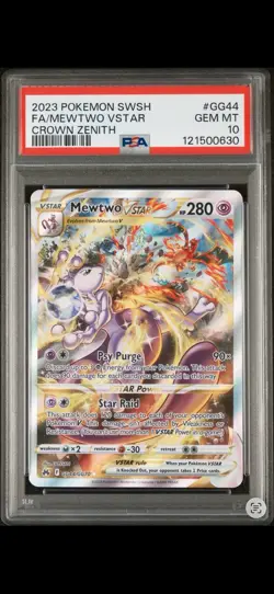 Mewtwo VSTAR Crown Zenith: Galarian Gallery Ultra Rare Card #GG44/GG70 PSA 10 - Image 1