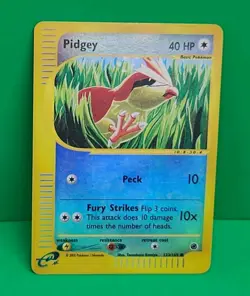 Pokemon Expedition Base Set Pidgey 123/165 Reverse Holo 2002 Card E-Series - Image 1