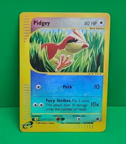 Pokemon Expedition Base Set Pidgey 123/165 Reverse Holo 2002 Card E-Series - Image 2