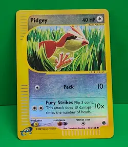 Pokemon Expedition Base Set Pidgey 123/165 Reverse Holo 2002 Card E-Series - Image 3