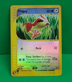 Pokemon Expedition Base Set Pidgey 123/165 Reverse Holo 2002 Card E-Series - Image 4